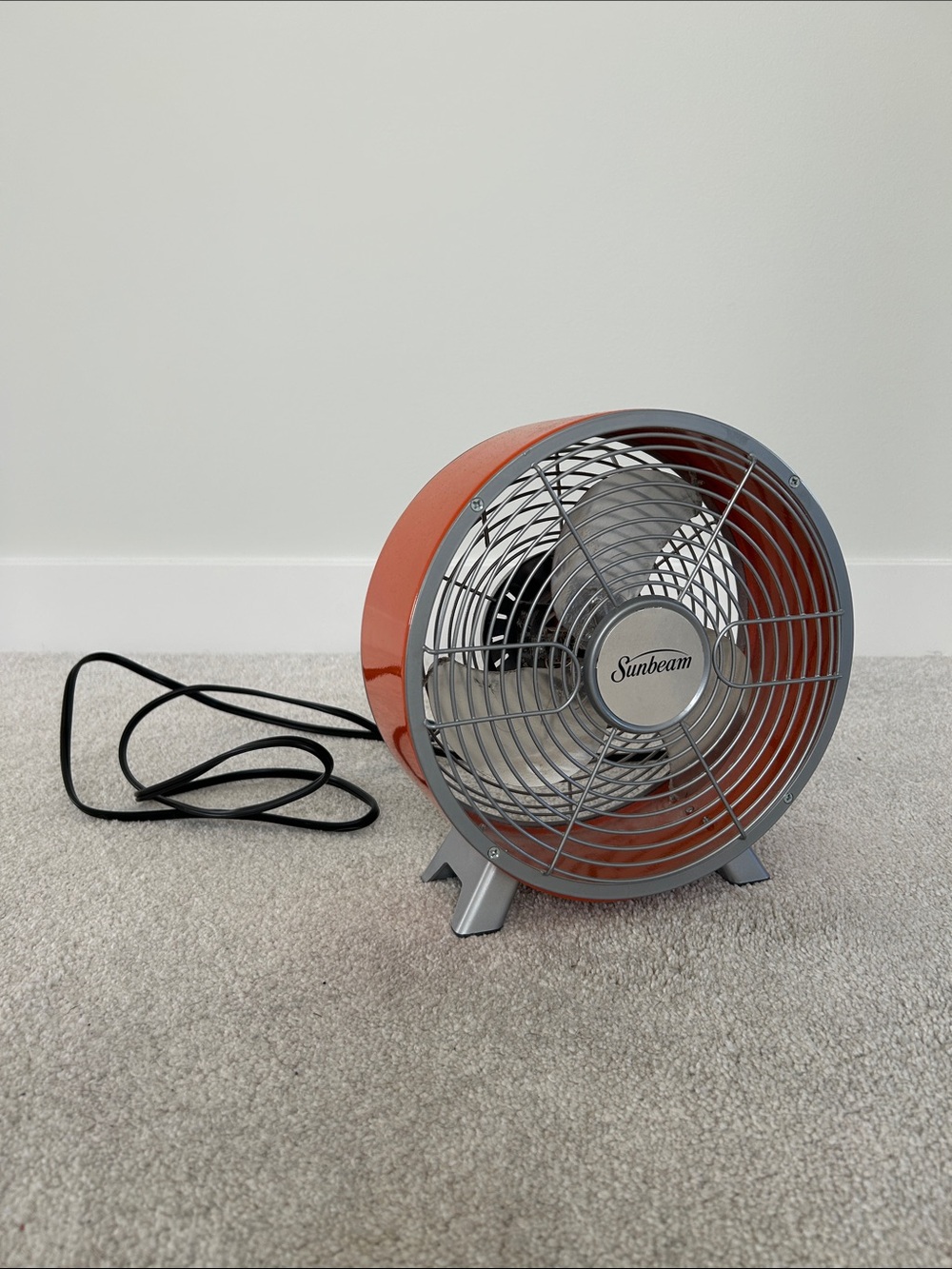 Sunbeam Orange Retro Table Fan 🍊